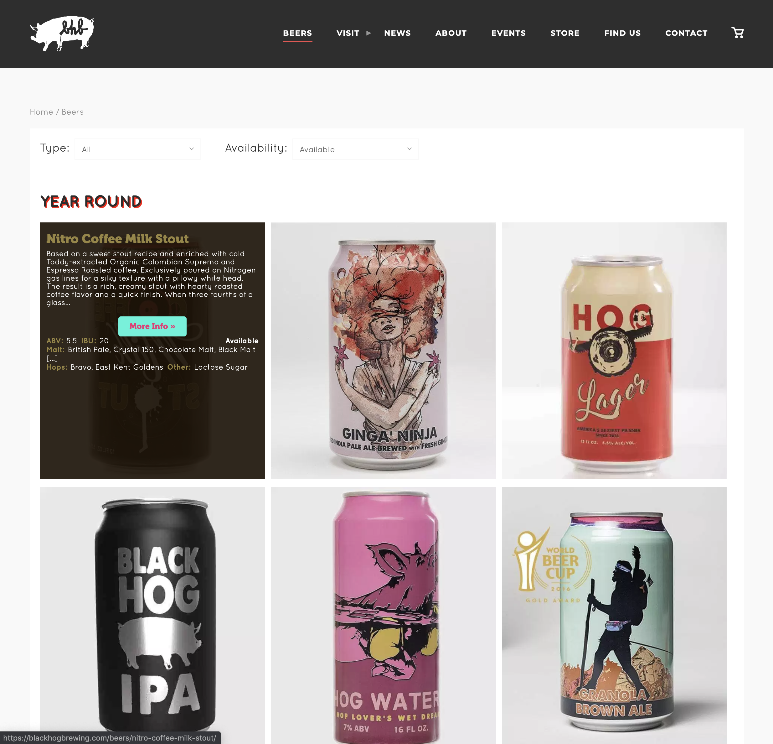 Black Hog Brewing – Beers